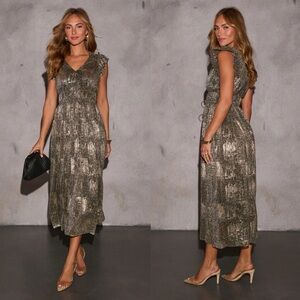 Metallic Midi Dress (S)